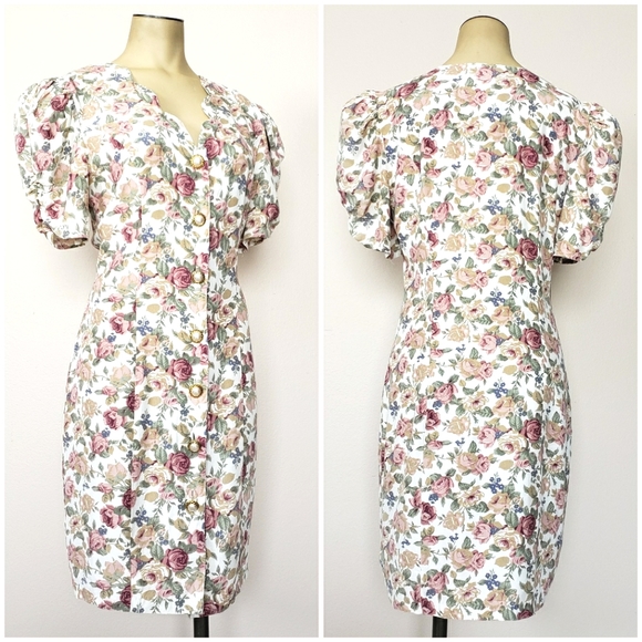 VTG Floral Button Down Dress - Picture 2 of 11